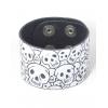 Black Skull Leather Wrist Bands