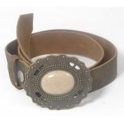 Wholesale Oval Soap Stone Buckle Leather Belts