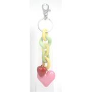 Wholesale Plastic Heart Ag Charm Key Chains