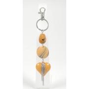 Wholesale Orange Heart Charm Key Chains
