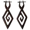Sono Tribal Pin Wooden Earrings wholesale