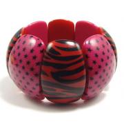 Wholesale Pink Star And Zebra Print Bracelets