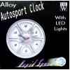 Alloy Autosport Clock with LED Lights
