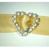 Heart Rhinestone And Diamante Ribbon Sliders wholesale buckles
