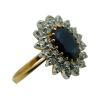 Gold Blue Sapphire And Diamonds Handmade Women Rings wholesale