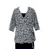 Black And White Cross Over Tops wholesale