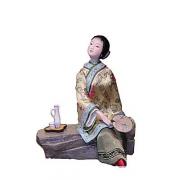 Wholesale Chinese Lady On Rock With Wine Flask