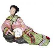 Wholesale Chinese Lady Leaning On Rock Doll