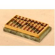 Wholesale Small Gold Plated Brass Abacus On Marble Base