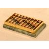 Small Gold Plated Brass Abacus on Marble Base
