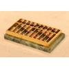 Small Gold Plated Brass Abacus On Marble Base