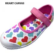 Wholesale Girls Heart Canvas Trainers