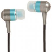 Wholesale Silver And Blue Metal Buds Stereo Earphones