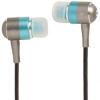 Silver And Blue Metal Buds Stereo Earphones