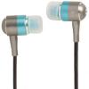 Silver And Blue Metal Buds Stereo Earphones audio wholesale