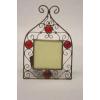 Metal Picture Frame With Red Amber Beads wholesale