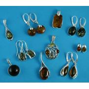 Wholesale Sterling Silver, Amber Pendants And Earrings
