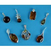 Wholesale Sterling Silver And Amber Pendants
