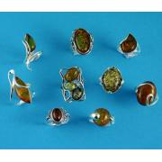Wholesale Sterling Silver And Amber Rings