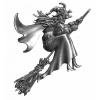 Witch On Broomstick Pewter Brooch wholesale