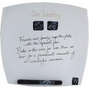 Wholesale Square Signature Plate With Black Hat And Pearl Tiara