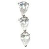Surgical Steel Sterling Silver 3 Crystal Teardrops Belly Jewellery wholesale
