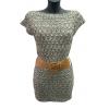 Cotton Acrylic Belted Slash Neck Dresses wholesale