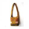 Brown Shoulder Handbags With Patches And Gold Sequins wholesale