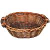 Dark Stain Oval Chunky Basket With Wooden Handles wholesale