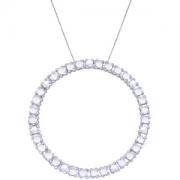 Wholesale White Gold Diamond Circle Necklaces