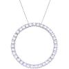White Gold Diamond Circle Necklaces