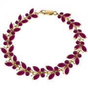 Wholesale Natural Ruby Luxury Solid Gold Butterfly Bracelets