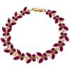 Natural Ruby Luxury Solid Gold Butterfly Bracelets