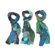 Wholesale Patchwork Turquoise Scarves