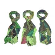 Wholesale Patchwork Green Scarves
