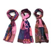 Wholesale Patchwork Pink Scarves