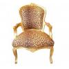 French Shabby Chic Chairs With Leopard Print Upholstery wholesale