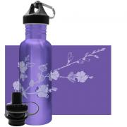 Wholesale Purple Blossom BPA Free Stainless Steel Water Bottles