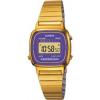 Casio Ladies Purple Dial Gold Plated Digital Watches wholesale