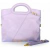 Lilac Diamante Briefcase Style Grab Handbags