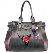 Wholesale Grey Dual Handle Tote Handbags