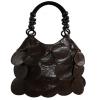 Brown Disc Circle Bead Shoulder Handbags