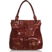Wholesale Brown Croc Drawstring Fashion Tote Handbags
