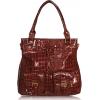 Brown Croc Drawstring Fashion Tote Handbags