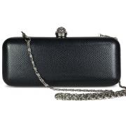 Wholesale Diamante Clasp Hardcase Black Clutches