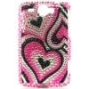 HTC Wildfire Diamante Confused Hearts Back Covers wholesale