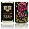 HTC Wildfire S Diamante Back Covers With Pink Roses wholesale