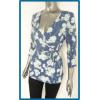 Flower Print Blue Tops For Women wholesale