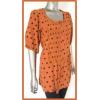 Spot Pleat Orange Women Tops wholesale
