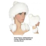 Wholesale White Knitted Trapper Hats